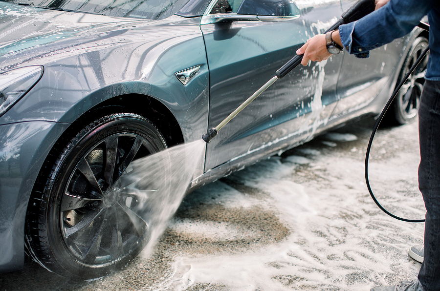Washing your car before or after it rains.